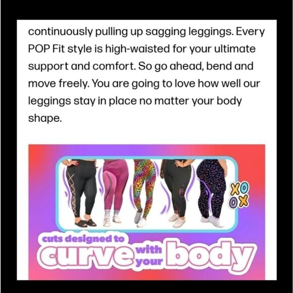 New POP Fit "Ava" Black High-Waisted Mesh Bandage Panels Leggings - Picture 6 of 14